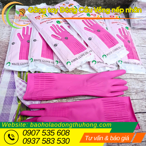Chuyên sỉ găng tay cao su Đông Cầu Vồng nếp nhăn chính hãng