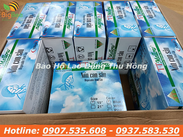 Thu Hồng chuyên sỉ nón y tế con sâu dùng 1 lần (100 cáu/hộp)
