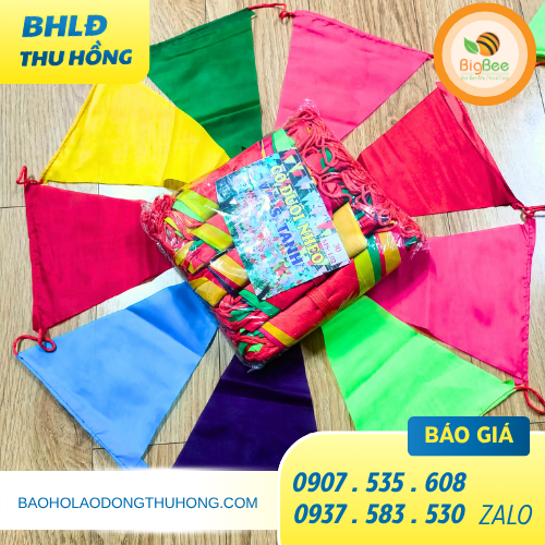 Cờ dây tam giác đủ màu 30 lá Cờ dây tam giác đủ màu 30 lá