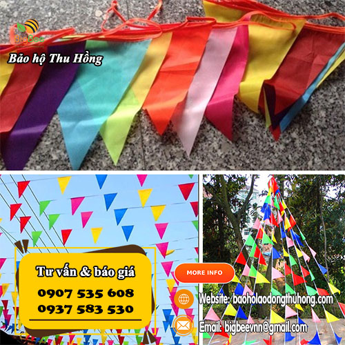 Cờ dây tam giác trang trí lễ Tết Cờ dây tam giác trang trí lễ Tết