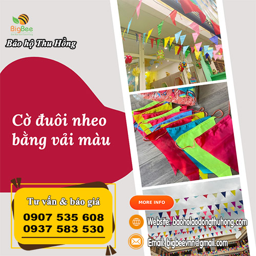Cờ đuôi nheo nhiều màu trang trí sự kiện, lễ hội Cờ đuôi nheo nhiều màu trang trí sự kiện, lễ hội
