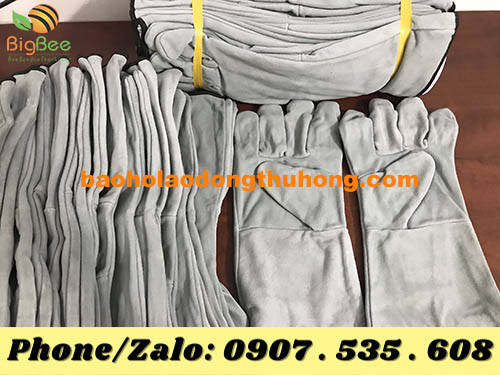 công ty phân phối găng tay da hàn màu xám chống nhiệt nóng