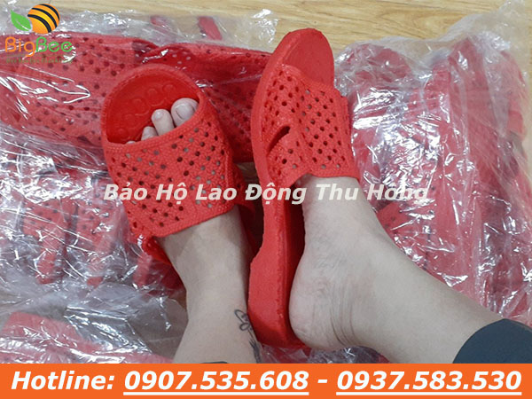 cung cấp dép nhựa tổ ong màu đỏ nam nữ giá rẻ tại TPHCM