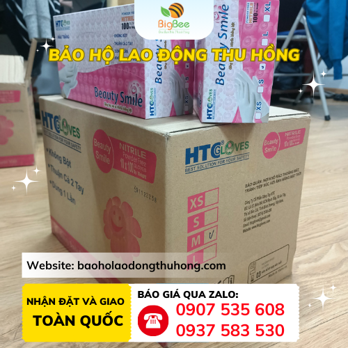 Găng tay y tế HTC Nitrile thùng 10 hộp Cung cấp găng tay y tế HTC Nitrile cho nha khoa giá sỉ thùng 10 hộp