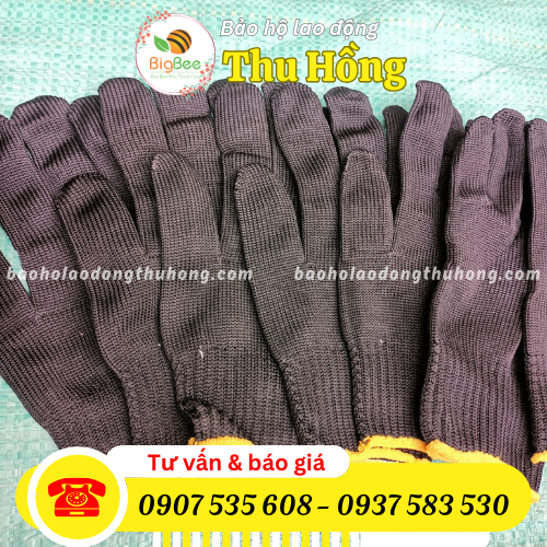 Cung cấp sỉ găng tay len poly màu đen 50g Cung cấp sỉ găng tay len poly màu đen 50g