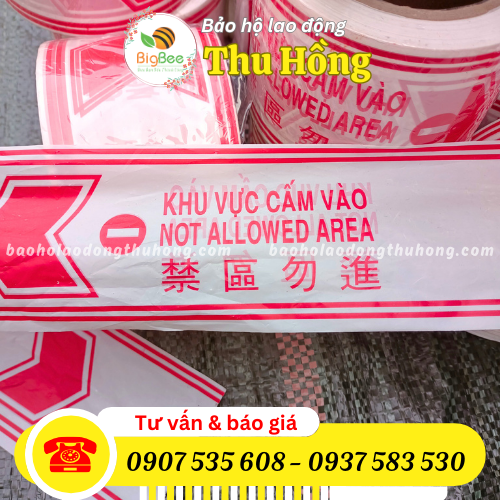 Cuộn cảnh báo an toàn in logo sẵn Cuộn cảnh báo an toàn in logo sẵn