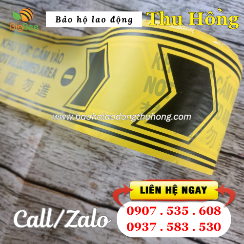 Cuộn cảnh báo khu vực cấm màu vàng đen Cuộn cảnh báo khu vực cấm màu vàng đen