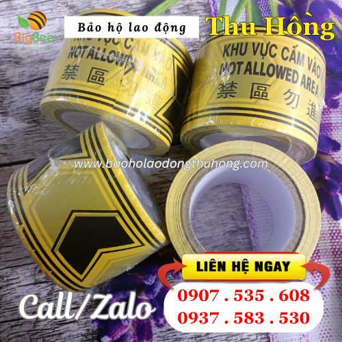 Cuộn cảnh báo vàng đen lõi giấy 100m Cuộn cảnh báo vàng đen lõi giấy 100m