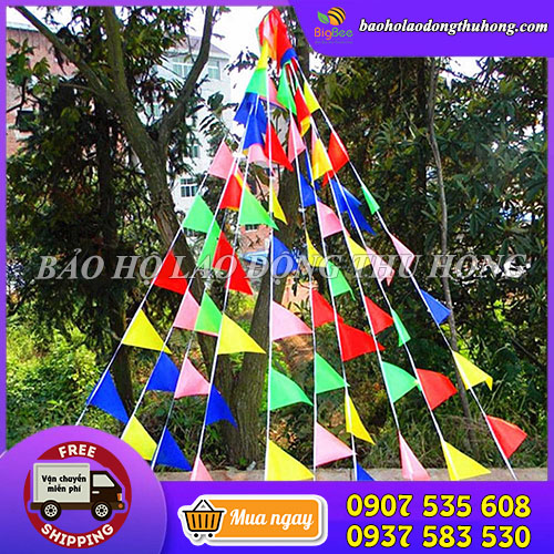 Cuộn dây lá cờ tam giác 10m dùng trang trí lễ hội Cuộn dây lá cờ tam giác 10m dùng trang trí lễ hội