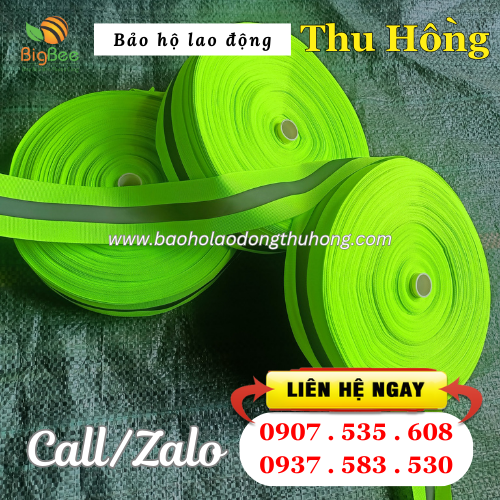 Cuộn dây phản quang vải sọc xám 1 cuộn dài 100 mét Cuộn dây phản quang vải sọc xám 1 cuộn dài 100 mét