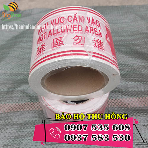 cuộn rào cảnh báo trắng đỏ