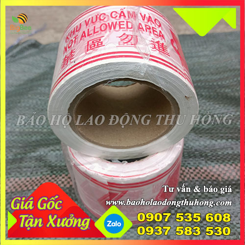 Cuộn rào công trình khổ 8cm lõi giấy Cuộn rào công trình khổ 8cm lõi giấy