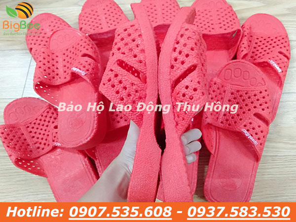 đại lý cung cấp dép nhựa tổ ong màu đỏ nam nữ