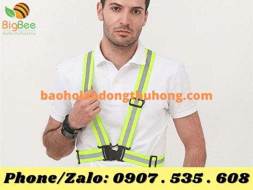 dây - áo phản quang đi phượt ban đêm bằng thun