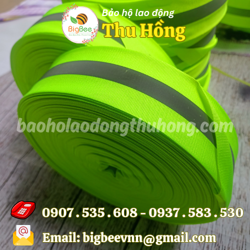 Dây cảnh báo phản quang bản rộng 5cm dài 100m Dây cảnh báo phản quang bản rộng 5cm dài 100m