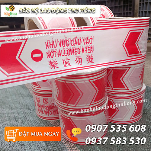 Dây rào cảnh báo khu vực cấm loại 1 lớp dài 100m Dây rào cảnh báo khu vực cấm loại 1 lớp dài 100m