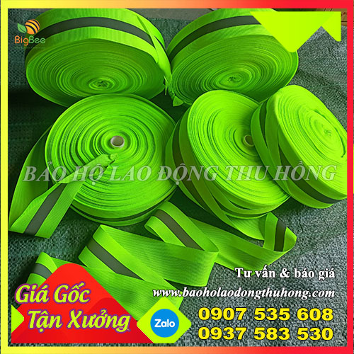 Dây vải phản quang rộng 5cm cuộn 100m giá rẻ Dây vải phản quang rộng 5cm cuộn 100m giá rẻ