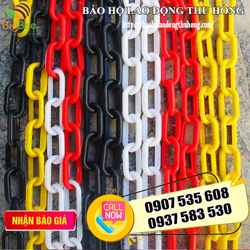 dây xích nhựa nối cọc tiêu dài 25m phi 6mm dây xích nhựa nối cọc tiêu dài 25m phi 6mm