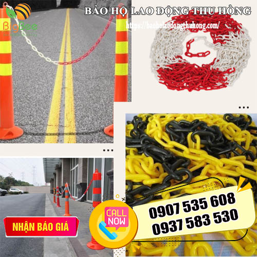 dây xích nhựa nối cọc tiêu phân luồng giao thông dây xích nhựa nối cọc tiêu phân luồng giao thông