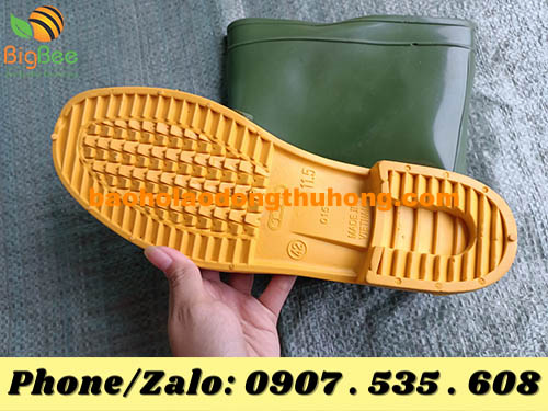đế ủng nhựa TGP xanh rêu - đế vàng chống trơn