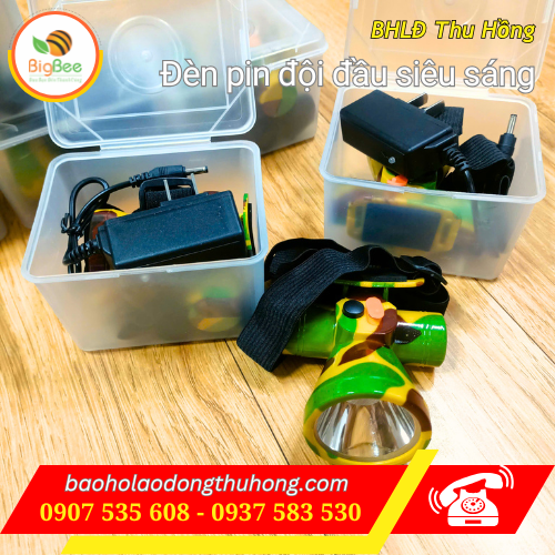 Đèn pin đội đầu màu rằn ri Đèn pin đội đầu màu rằn ri