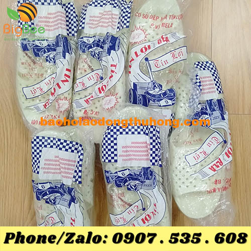 dép lỗ tổ ong huyền thoại màu trắng ngà