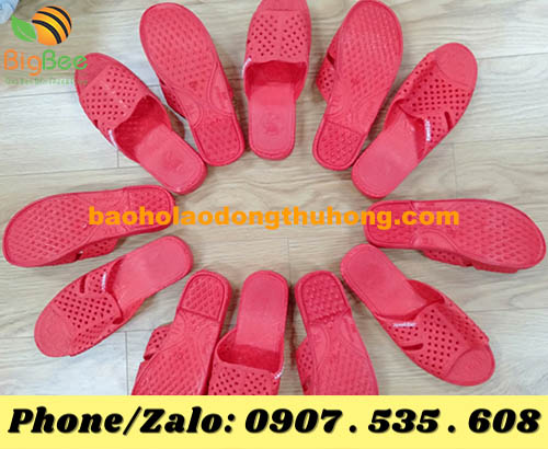 dép nhựa tổ ong đỏ