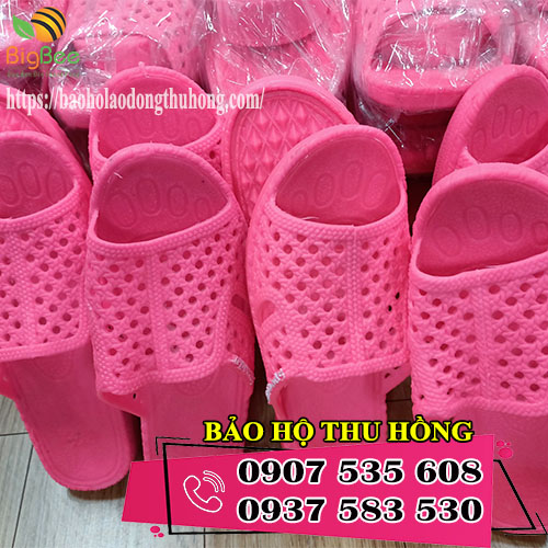 dép nhựa tổ ong màu hồng