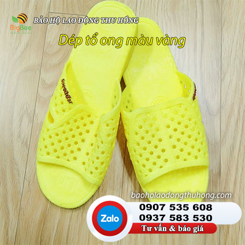 Dép nhựa tổ ong màu vàng 01 Dép nhựa tổ ong màu vàng 01