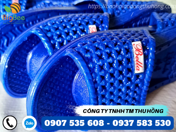 Dép nhựa tổ ong màu xanh dương