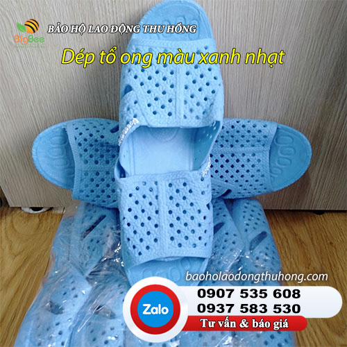 Dép nhựa tổ ong màu xanh nhạt 01 Dép nhựa tổ ong màu xanh nhạt 01