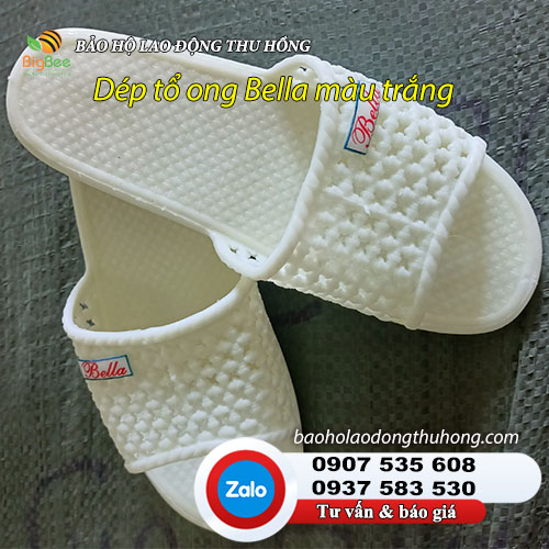 Dép tổ ong Bella màu trắng cho nữ Dép tổ ong Bella màu trắng size nữ 01
