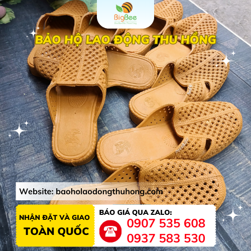 Dép tổ ong bít mũi êm chân cho người hay di chuyển Dép tổ ong bít mũi nhựa PVC êm chân, phù hợp cho người hay di chuyển