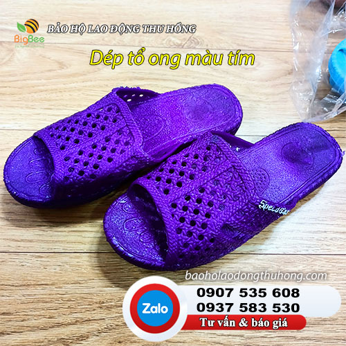 Dép tổ ong màu tím size nam nữ 01 Dép tổ ong màu tím size nam nữ 01