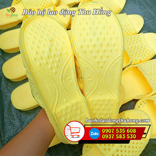 Dép tổ ong màu vàng đế dày 3cm Dép tổ ong màu vàng đế dày 3cm