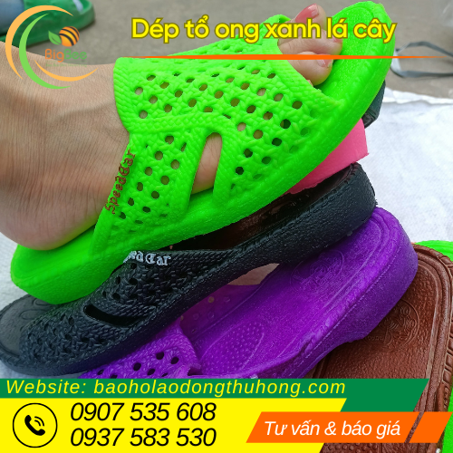 Dép tổ ong màu xanh lá cây thời trang  Dép tổ ong màu xanh lá cây thời trang