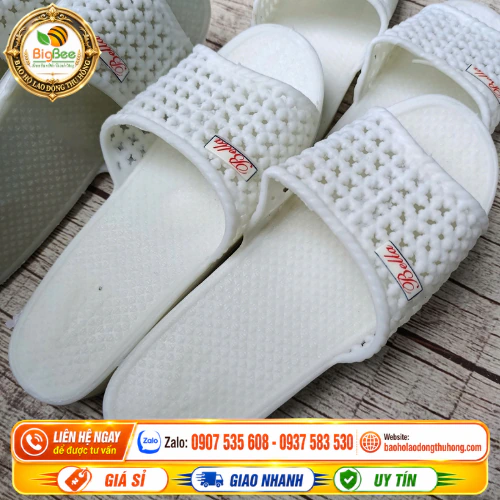 Dép tổ ong nữ Bella trắng kiểu đơn giản Dép tổ ong nữ Bella trắng kiểu đơn giản