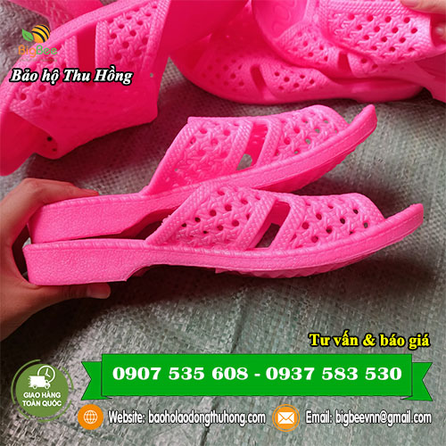 dép tổ ong nữ màu hồng đa công dụng