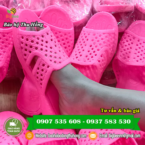 dép tổ ong nữ màu hồng mềm dẻo loại 1
