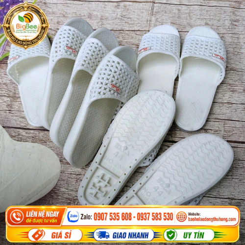 Dép tổ ong Bella trắng sẵn size 41-44 Dép tổ ong nữ trắng Bella hàng sẵn size 41 - 44