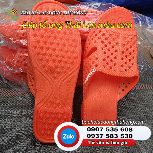 Dép tổ ong Thái Lan màu cam người lớn 01 Dép tổ ong Thái Lan màu cam người lớn 01