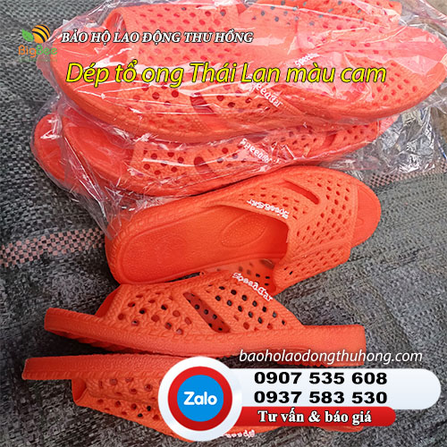 Dép tổ ong Thái Lan màu cam người lớn 02 Dép tổ ong Thái Lan màu cam người lớn 02