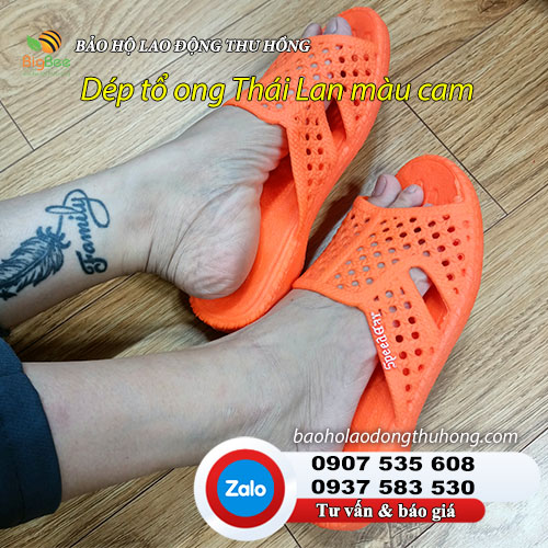 Dép tổ ong Thái Lan màu cam người lớn 03 Dép tổ ong Thái Lan màu cam người lớn 03