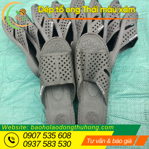 Dép tổ ong Thái Lan màu xám giá rẻ tận kho Dép tổ ong Thái Lan màu xám giá rẻ tận kho