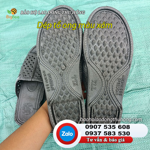 Dép tổ ong Thái Lan màu xám size người lớn 02 Dép tổ ong Thái Lan màu xám size người lớn 02