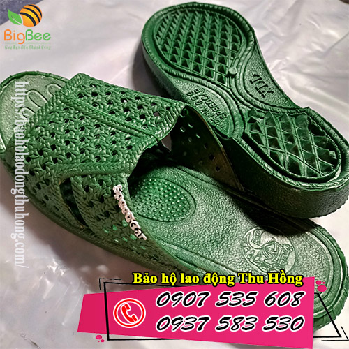 Dép tổ ong Thái màu rêu giá rẻ tại xưởng