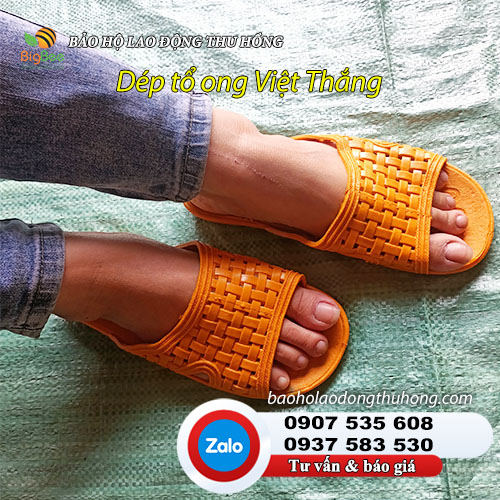 Dép tổ ong Việt Thắng màu vàng nghệ 02 Dép tổ ong Việt Thắng màu vàng nghệ 02