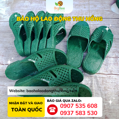 Thu Hồng chuyên sỉ dép tổ ong xanh rêu tại TPHCM Dép tổ ong xanh rêu nhựa PVC siêu bền - giá rẻ tại TPHCM