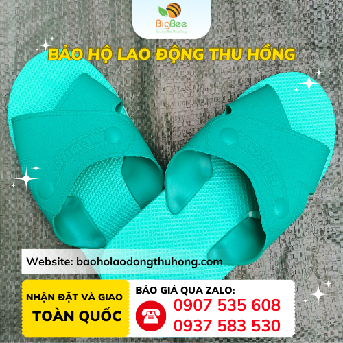 Dép xốp quai ngang Dép xốp quai ngang màu xanh lá