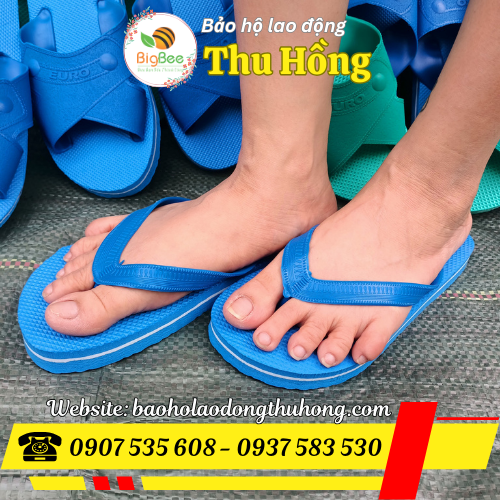 Dép xốp xỏ ngón màu xanh Dép xốp xỏ ngón màu xanh